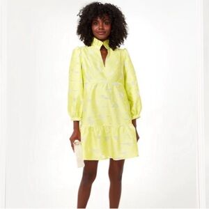 Tuckernuck womens size medium citron fil coupe Palmerston dress